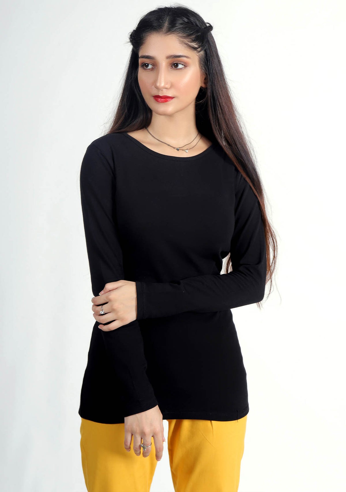 Long sleeve plain black hotsell