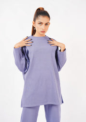 Oversized Knit Top - light purple