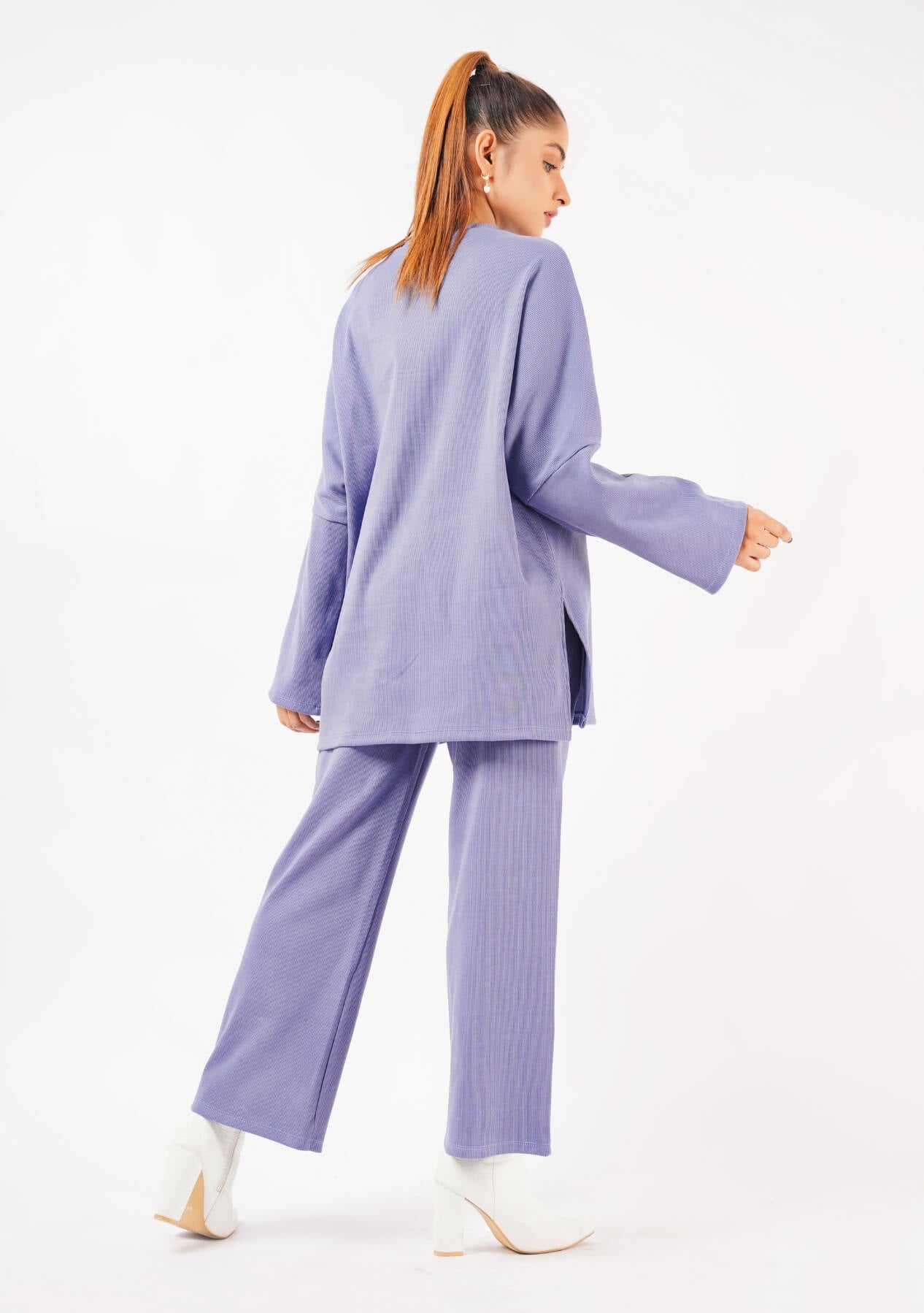 Oversized Knit Top - light purple