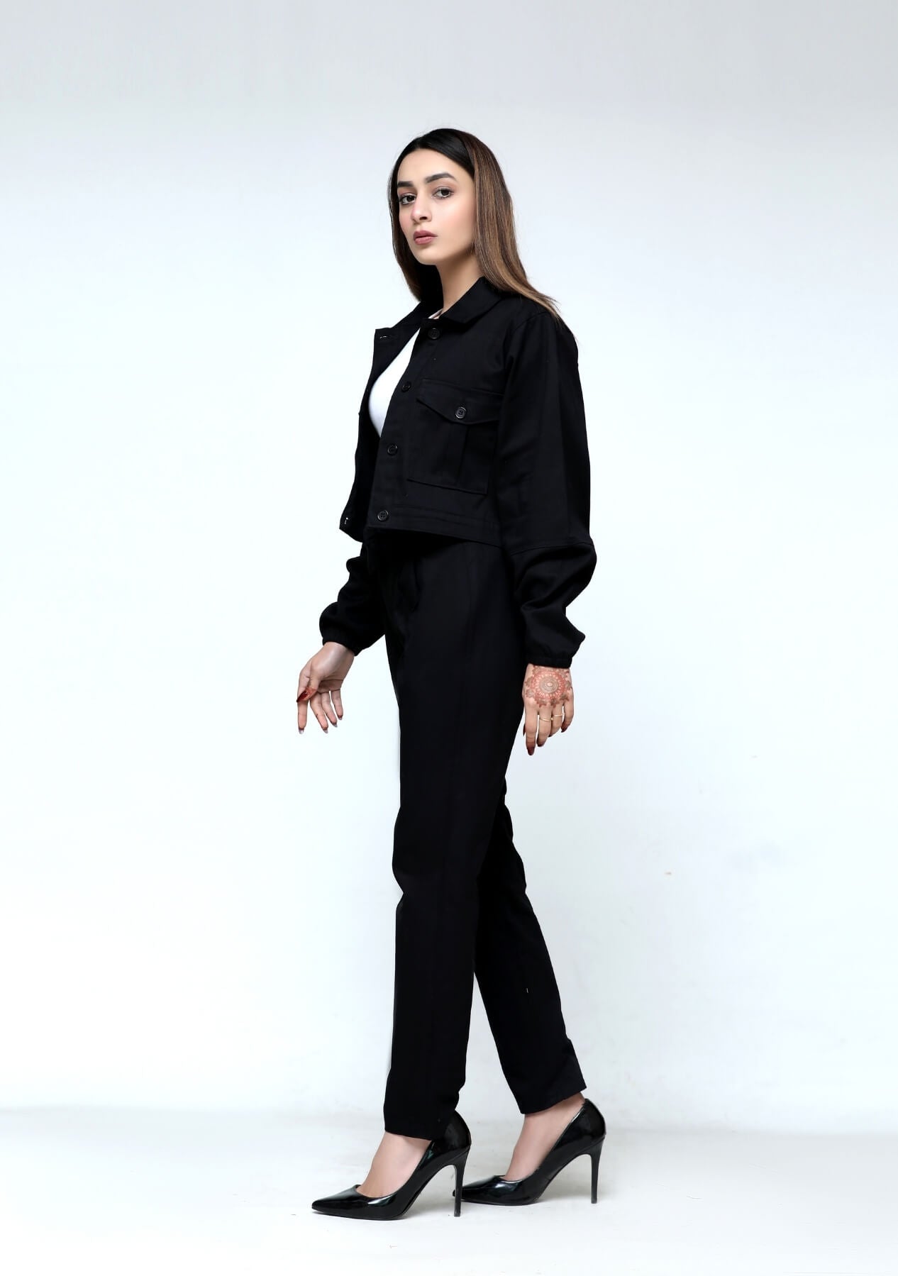 Cropped jacket - Co-ord Matching Separate - 999.com.pk  - Pakistan Fashion