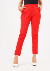 Straight Pant with Pocket (polyester) - red