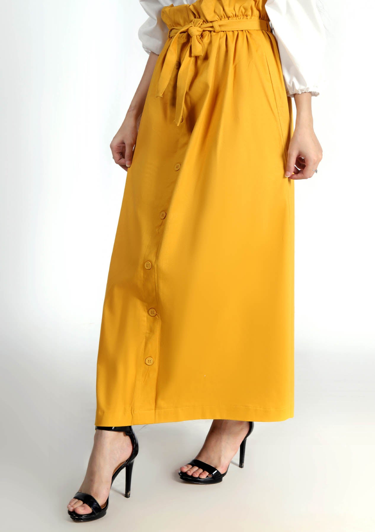 Paper Bag Skirt - Yellow