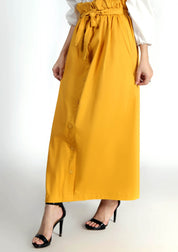 Paper Bag Skirt - Yellow