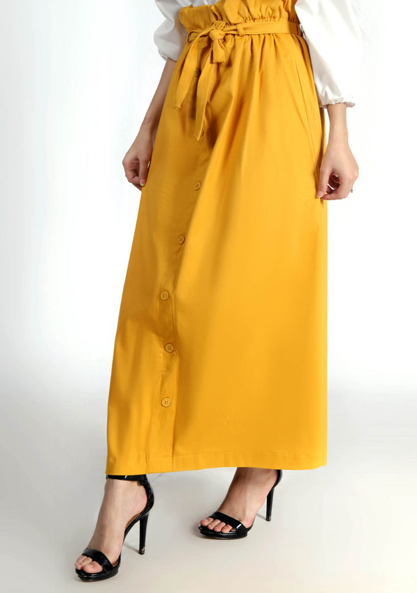 Paper Bag Skirt - Yellow
