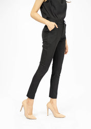 Straight Pant with Pocket - Black (Polyester)