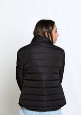 Puffer Jacket (curved hem) - black