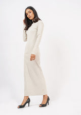 Long Knitted Dress - off white