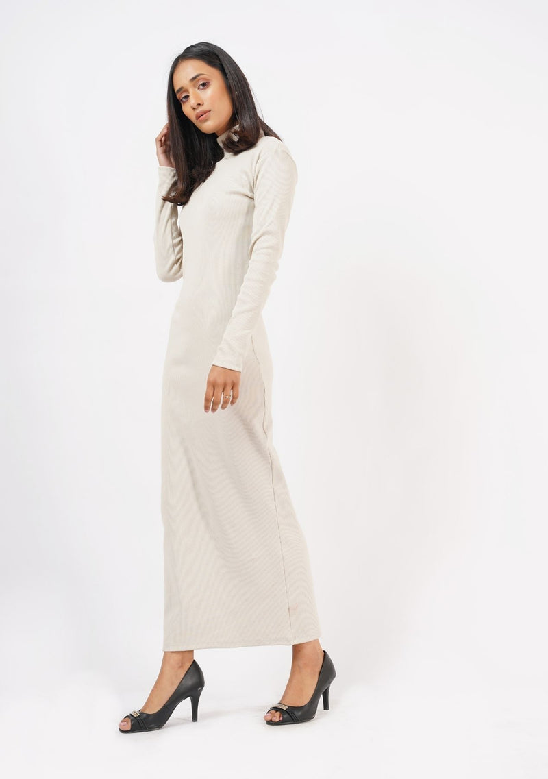 Long Knitted Dress - off white – Nine Ninety Nine