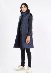 Long Gilet - navy blue