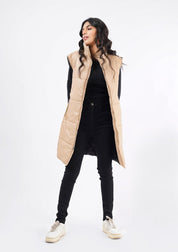 Long Gilet - light brown