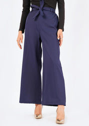 Tie Waist Culotte - navy blue