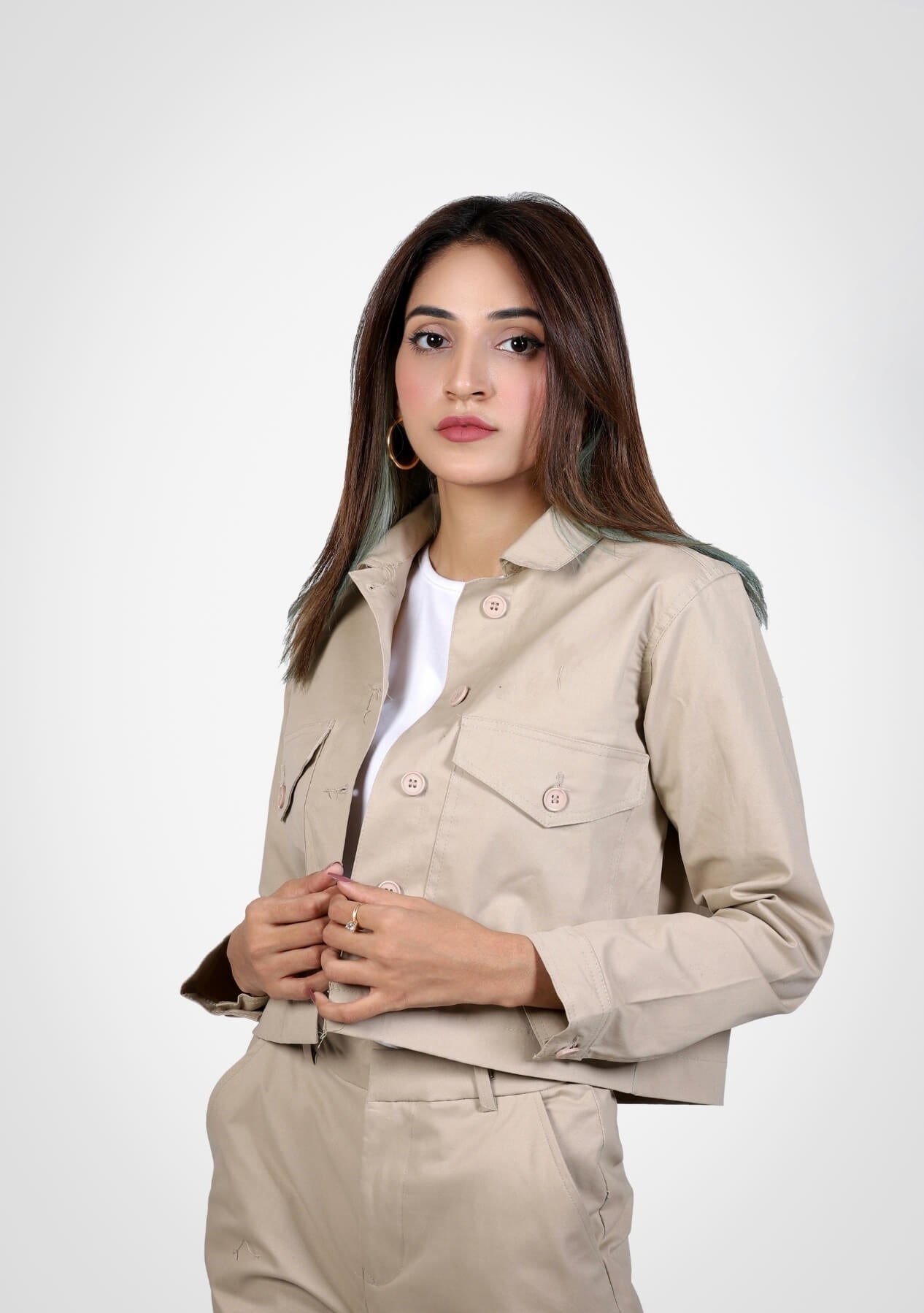 Cropped jacket - Co-ord Matching Separate - 999.com.pk  - Pakistan Fashion